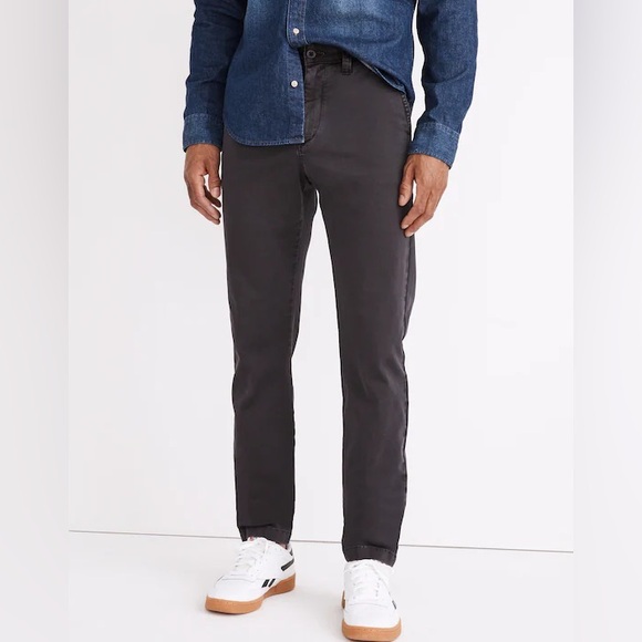 NWT Madewell Athletic Slim Chino Pants: COOLMAX® Edition Black Trousers 32x32 - Picture 1 of 9
